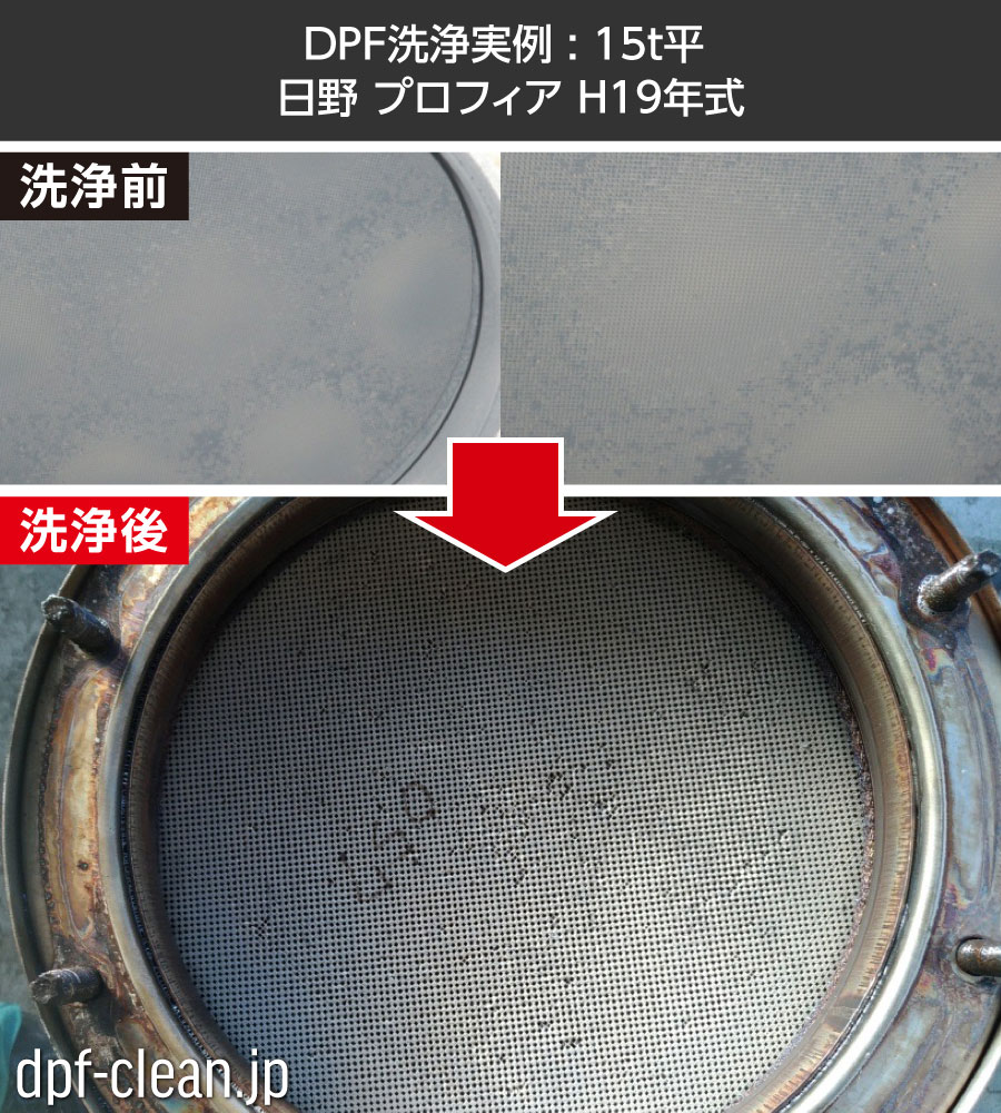 日野プロフィア H19年式 Dpf洗浄実績 Dpf洗浄 Dpr Dpf Dpdマフラー洗浄なら仙台喜多運輸株式会社 Dpクリーン事業部